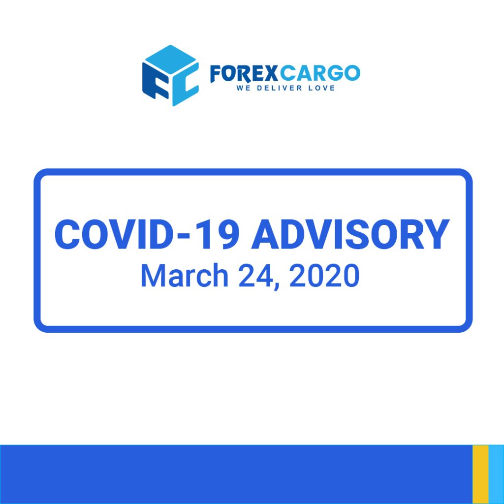 Covid-19 Advisory, March 24, 2020