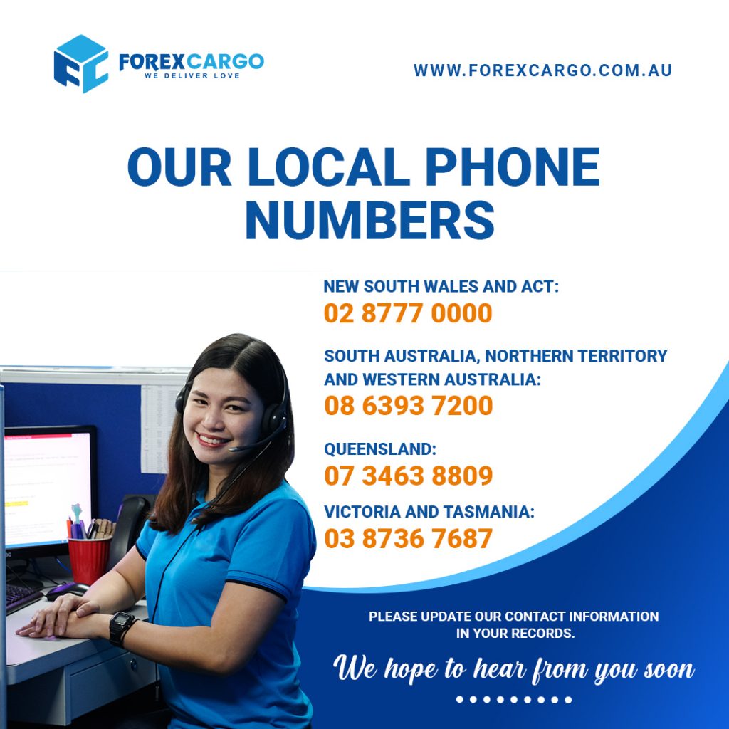 Forex Cargo Local Phone Numbers | Forex Cargo Australia